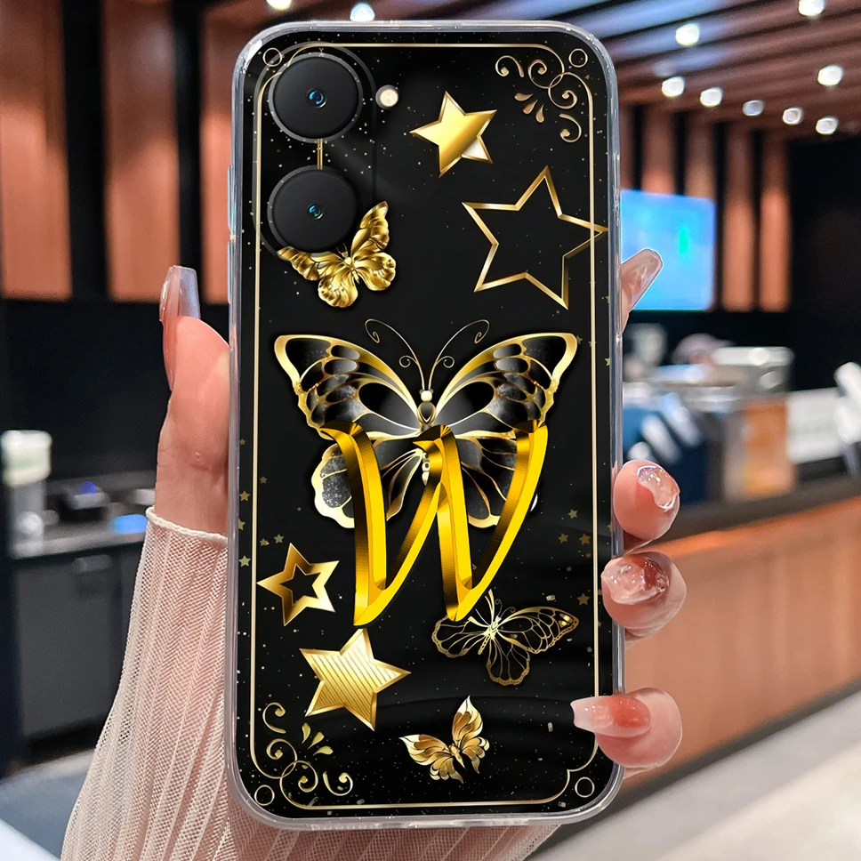 Para Vivo Y03 Y03T Y04 4G Funda de teléfono amor corazón letras suave TPU silicona transparente parachoques para Vivo Y 03 Y 04 Funda ligera - imagen 4