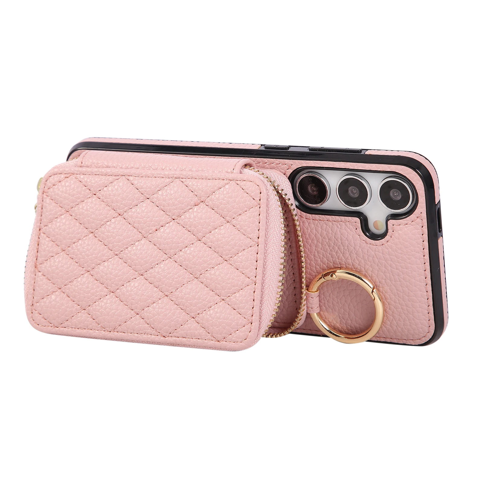 Bandolera con cremallera tarjetas Solt anillo titular cartera Funda de cuero para Samsung S25 Ultra S24 Plus S23 S22 A56 A16 A26 A36 A06 A55 cubierta - imagen 5