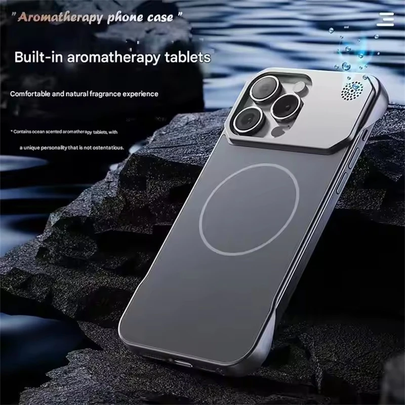 Fragrance Frameless Magnetic Hard Phone Case for Magsafe IPhone 16 15 14 13 12 Pro Max Plus 16Pro 15Pro Mag Safe Cover Accessory - imagen 4