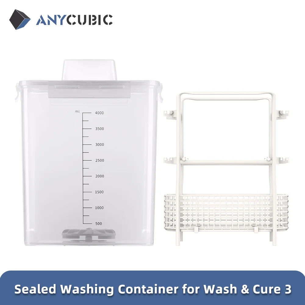 ANYCUBIC Wash Cure 3 Accesorios Recipiente de lavado sellado Pieza de impresora LCD 3D