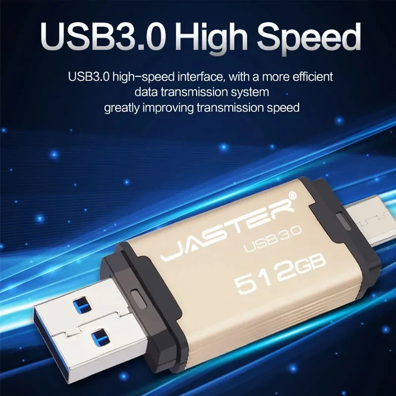 Unidad Flash USB JASTER tipo C 512GB 256GB 128GB 64GB 32GB unidad de bolígrafo 2 en 1 para tipo c/PC OTG Pendrive Cle memoria USB 3,0 - imagen 4