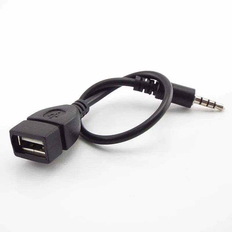 Adaptador de Cable de Audio para auriculares, convertidor macho de 3,5mm a USb hembra 3,5, para mp3, 4, teléfono y pc