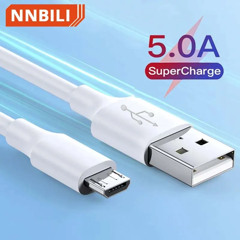 Cable Micro USB 5A de carga rápida para teléfono móvil, Cable Micro USB para Xiaomi, Samsung, Android, USB tipo C, 7A, 10A, Cable de datos