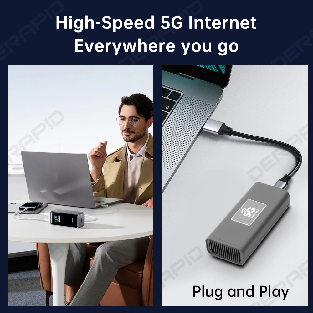 Punto de acceso WiFi portátil 5G QCNCM X55 módem Global desbloqueado para macOS Windows Linux USB C Dongle controlador gratis no incluye SIM - imagen 2