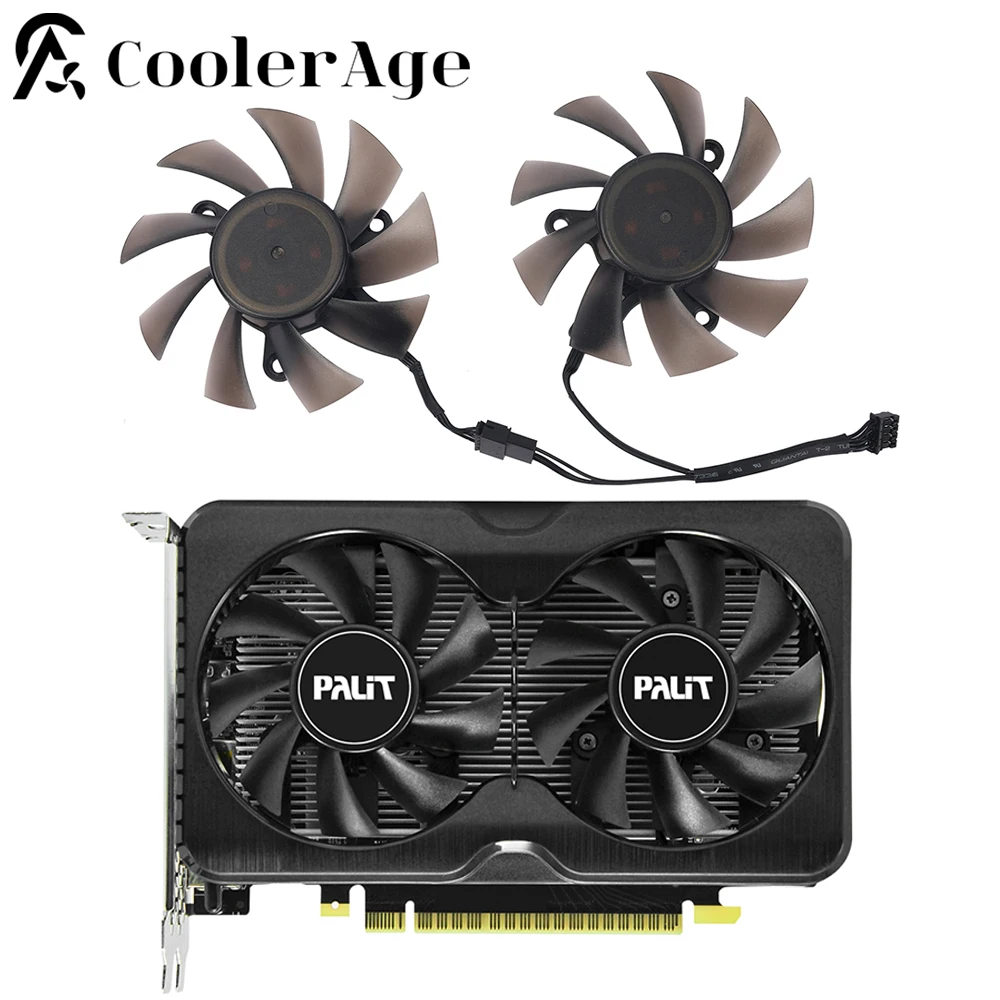 Para Palit GTX 1630 Dual GTX 1650 SUPER GP ventilador para tarjeta de vídeo enfriador 75MM TH8015S2H-PAB03 GTX1630 GTX1650 ventilador de refrigeración para tarjeta gráfica