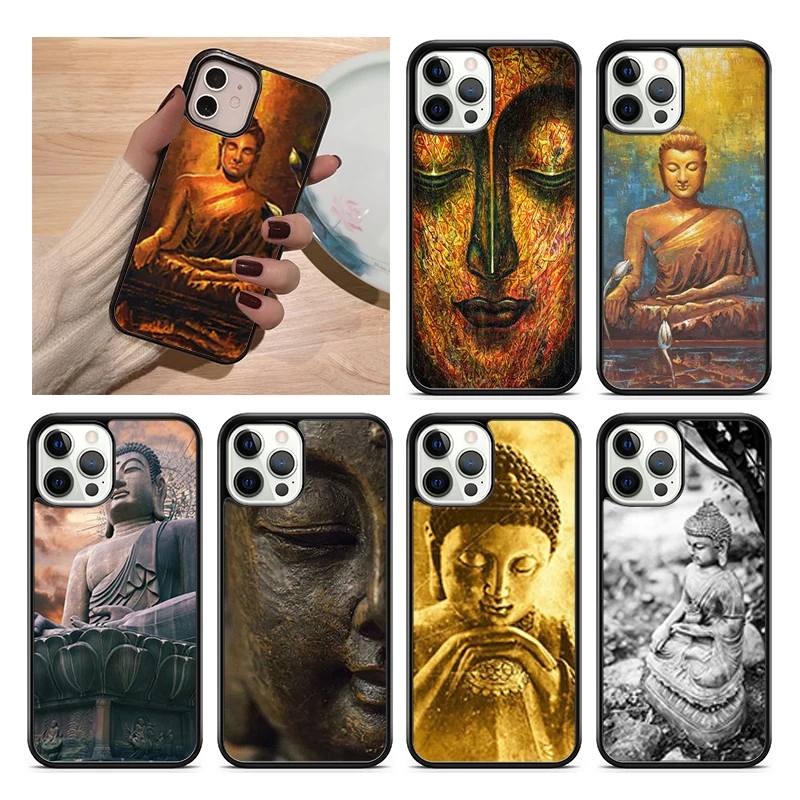 Funda de teléfono con estatua de Buda para iPhone 17 Air 15 Pro MAX 16 Plus 14 11 12 13
