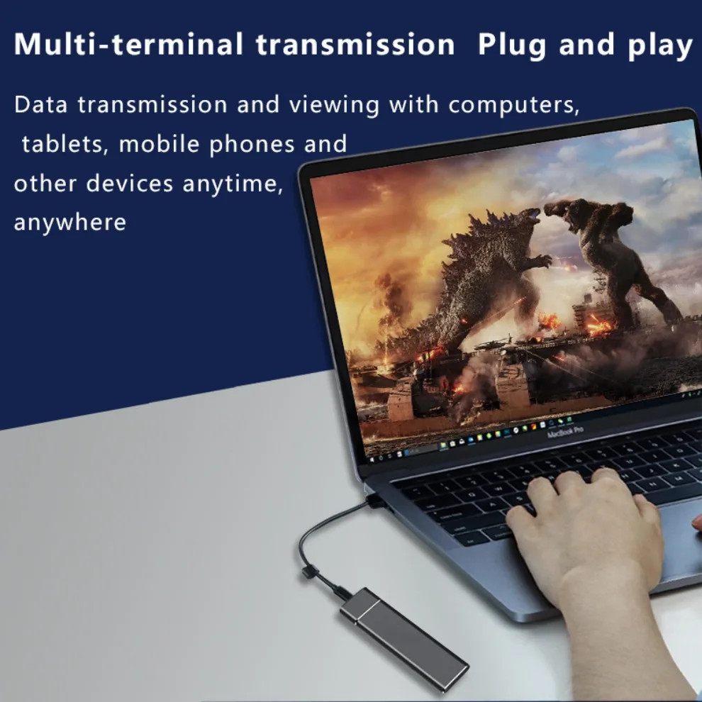 Caja USB 3,1 M.2 SATA SSD, funda móvil compatible con protocolo NGFF a tipo C, funda de disco duro externo de Metal sólido, teléfono portátil SSD - imagen 2