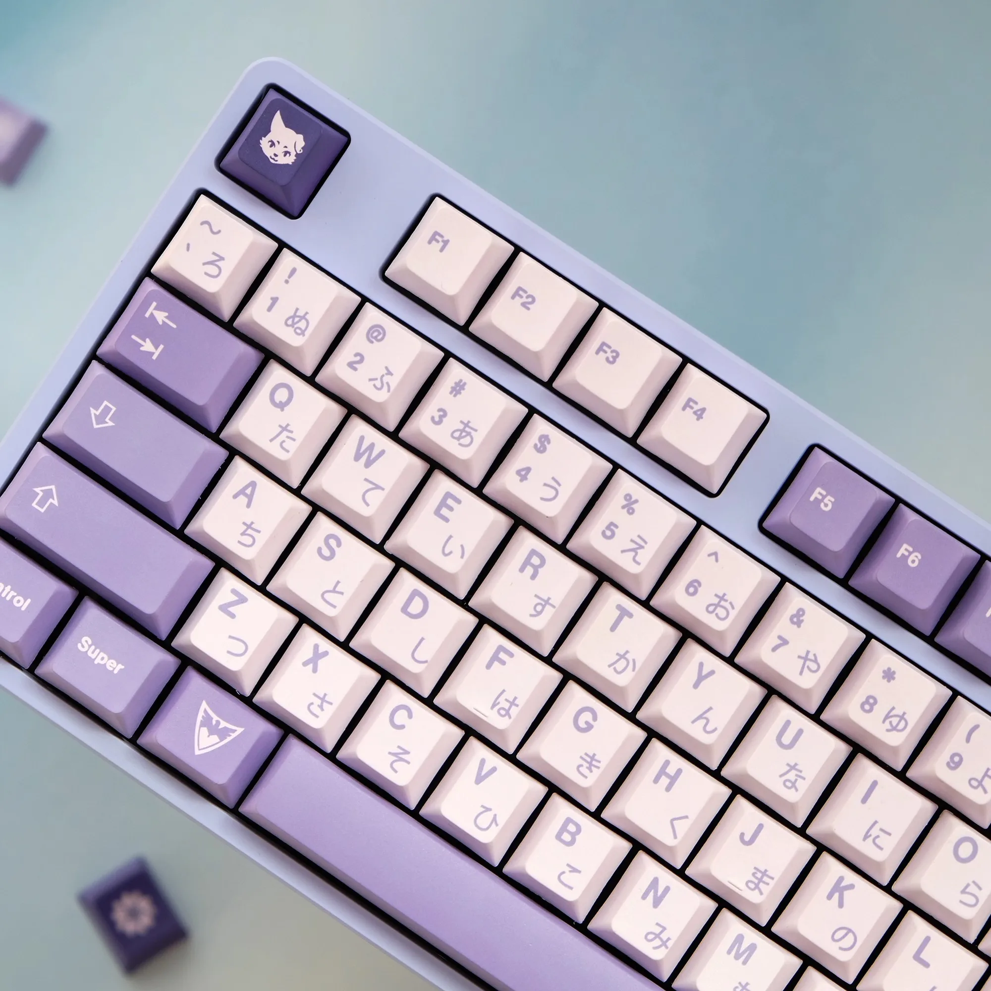 MiFuny-teclas con tema de bruja pura helada, teclas PBT con perfil de cereza púrpura, tapa de teclado personalizada para teclado mecánico, regalos para jugadores de PC - imagen 3