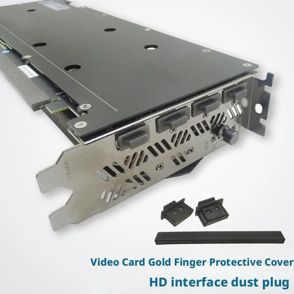 Nueva tarjeta gráfica Universal a prueba de polvo, accesorios de protección para los dedos, cubierta DP, interfaz de enchufe HDMI DVI, tapa de goma Dustpr X3V8 - imagen 4