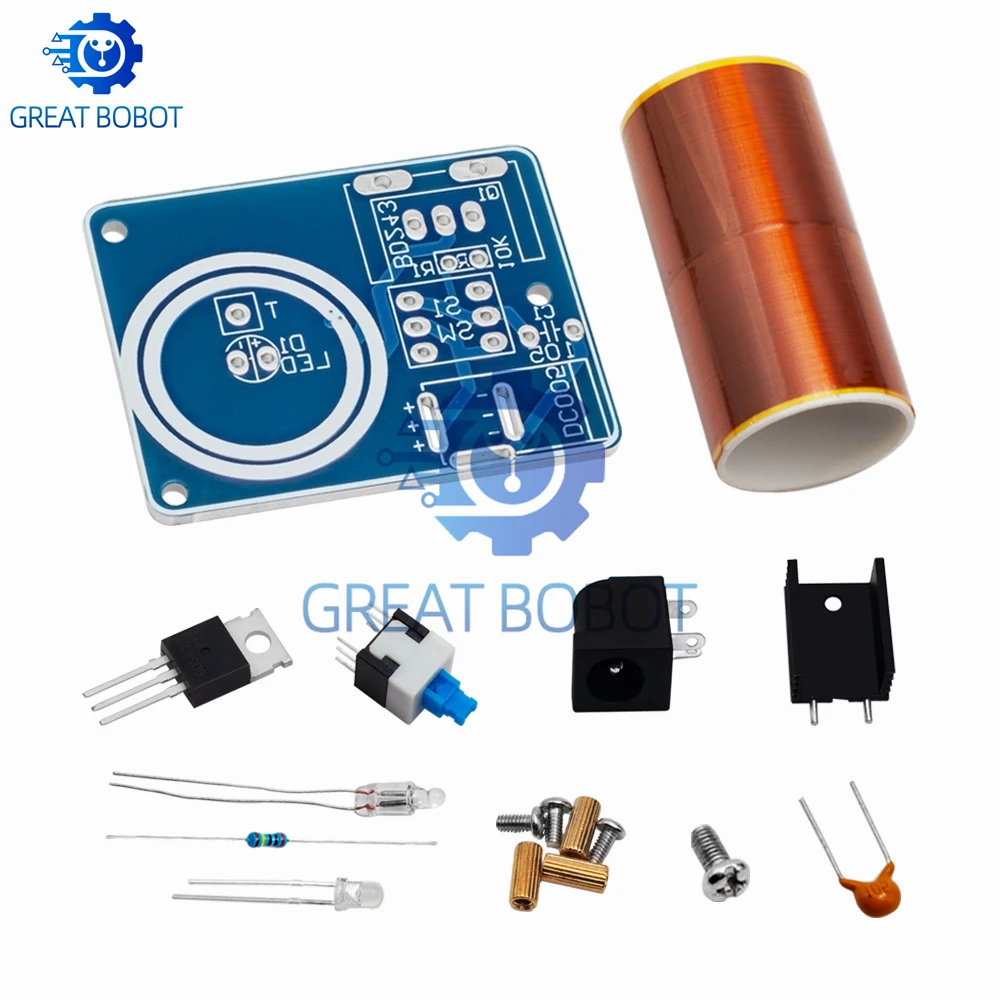 BD243C Mini kit de bobina Tesla: ¡Accesorios mágicos ideales para bricolaje! Libera tu creatividad con tecnología: piezas electrónicas empaquetadas - imagen 3