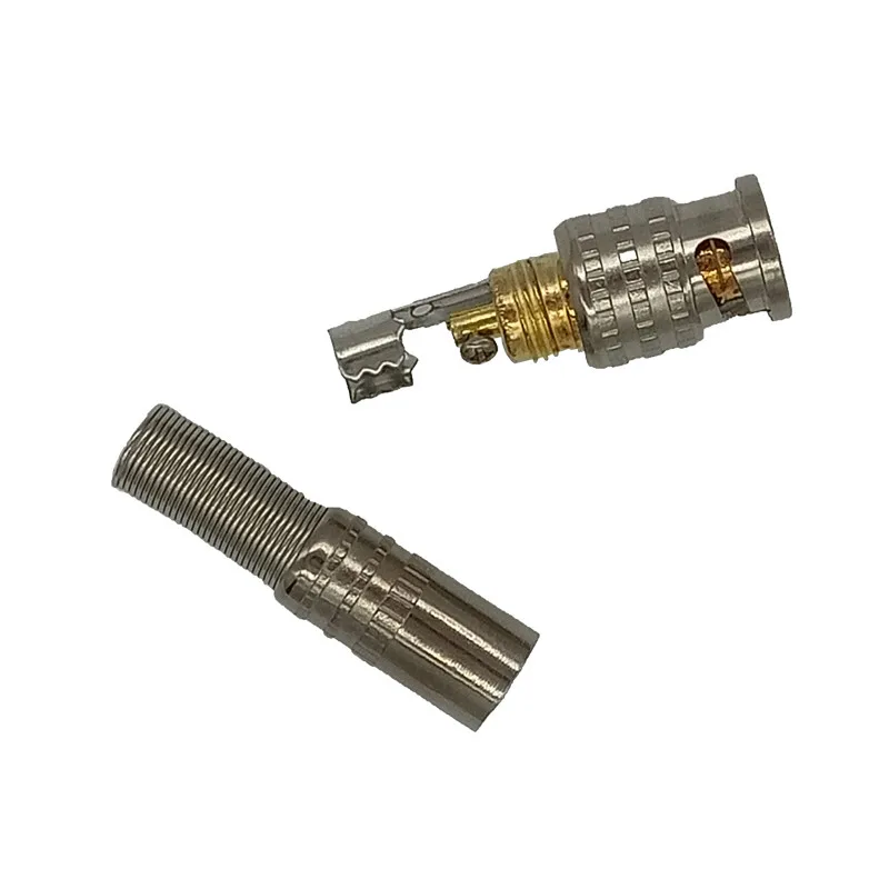 10pcs Gold BNC Male Video Plug Coupler Connector to Screw for RG59 Cable Adapter CCTV Camera System Accessories - imagen 3