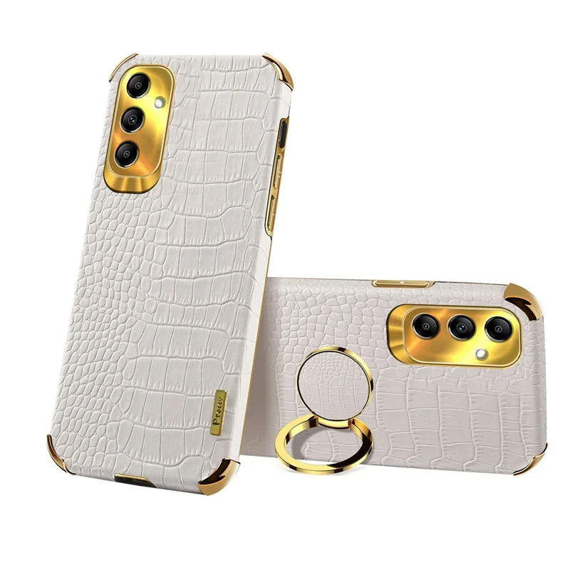 Funda chapada en cocodrilo para Samsung Galaxy A56 A36 A26 A16 5G A06 A15 A25 A35 A55 A54 A24 A34 A14 funda con soporte de anillo Coque - imagen 5