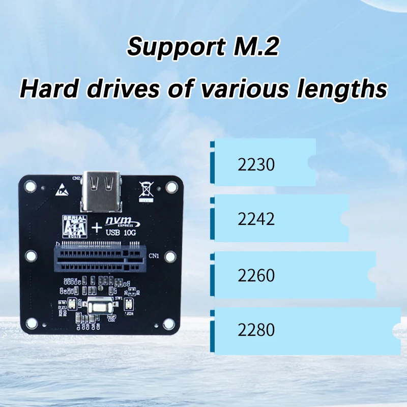 UTHAI U080 RTL9210B protocolo Dual M.2 NVMe/NGFF adaptador de caja de disco duro tipo C USB3.1 tarjeta adaptadora de 10Gbps - imagen 3