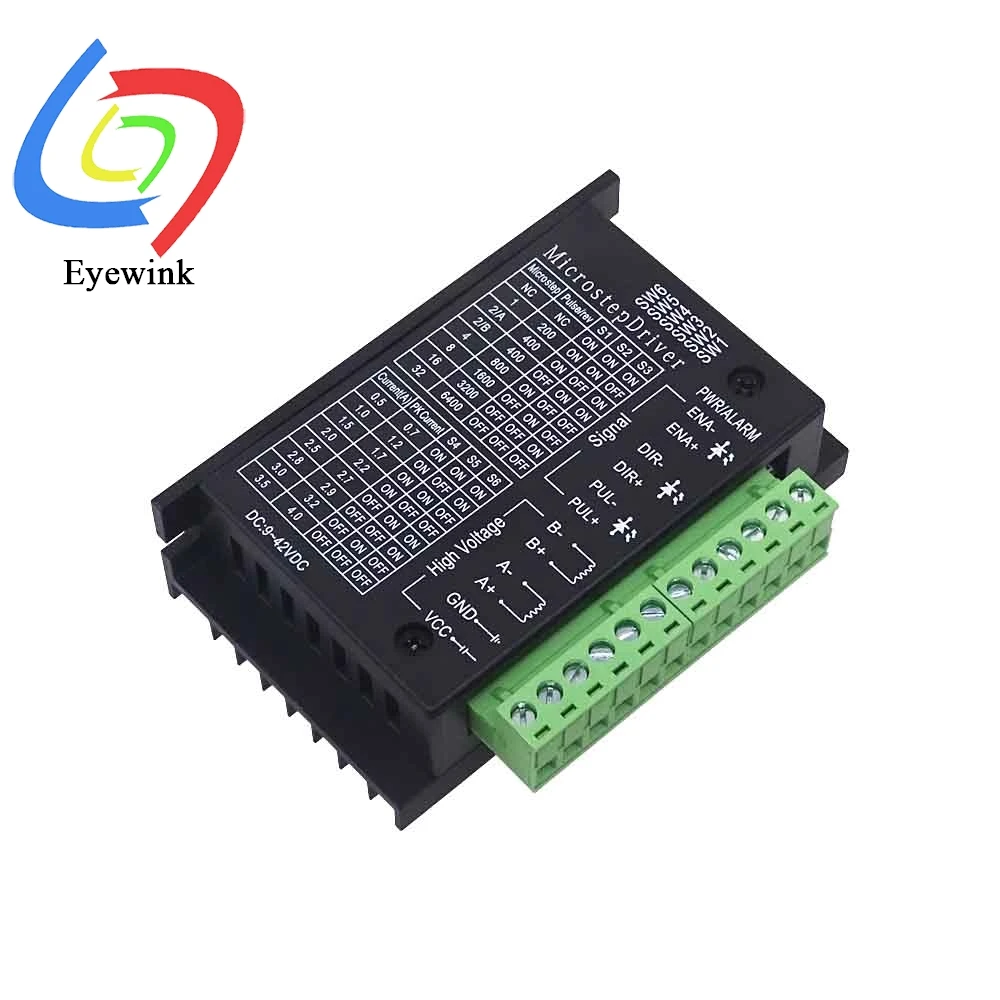 Controlador de Motor paso a paso TB6600 23 Nema 34 42/57/86 Nema17 4A DC9-40V Módulo controlador de Motor de 1 eje para máquina de grabado CNC - imagen 4