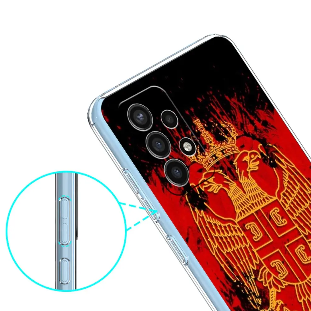 Funda de silicona transparente con bandera de Serbia para Samsung Galaxy, A13, A23, A33, A53, A73, 5G, A51, A71, A21S, A12, A11, A31, A41, A03s, A52, A32, A22 - imagen 5