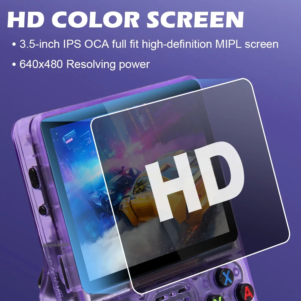 Consola de videojuegos portátil Retro R36S transparente, sistema Linux, pantalla IPS de 3,5 pulgadas, Mini reproductor de vídeo, más de 15000 juegos clásicos - imagen 2