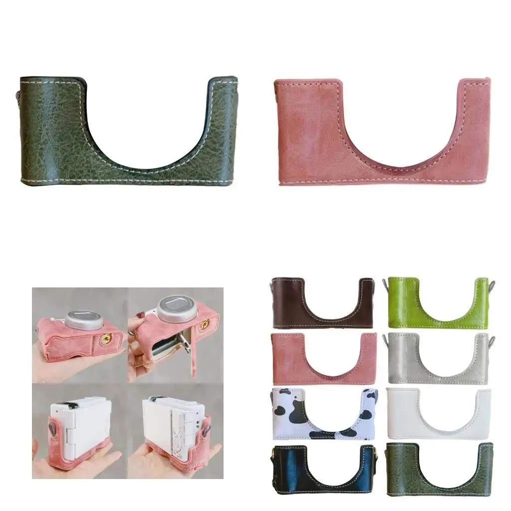 R53C Camina cuero elegante Case media cámara Durabilidad para bolsa manga para ZV 1M2/ ZV1F