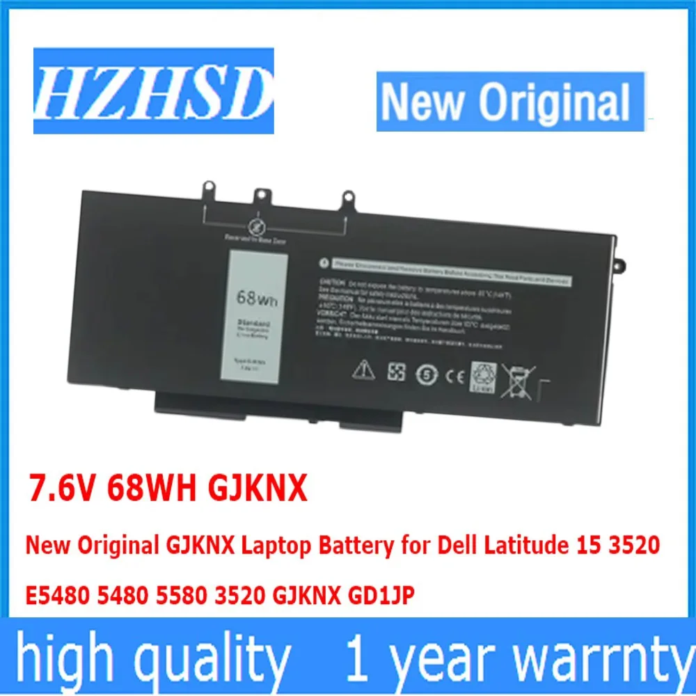 7,6 V 68WH GJKNX batería Original del ordenador portátil para Dell Latitude E5480 E5580 E5490 E5590 para DELL Precision M3520 M3530 GD1JP