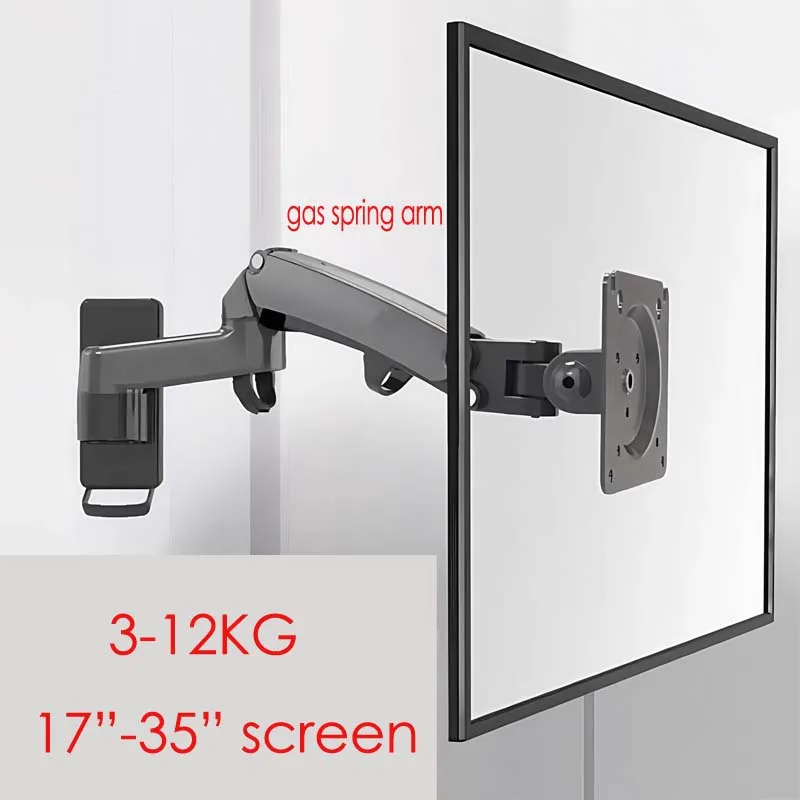 D-MOUNT K150 3-12kg resorte de Gas de aluminio de movimiento completo 17 "-35" soporte de pared para Monitor soporte de montaje para TV LCD 3-12KG