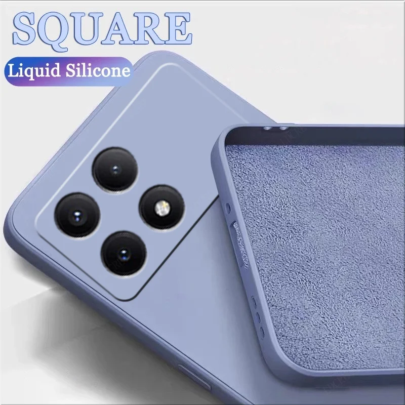 Funda de silicona líquida para teléfono móvil, carcasa Original a prueba de golpes, suave, TPU, para Poco F6 Pro - imagen 3
