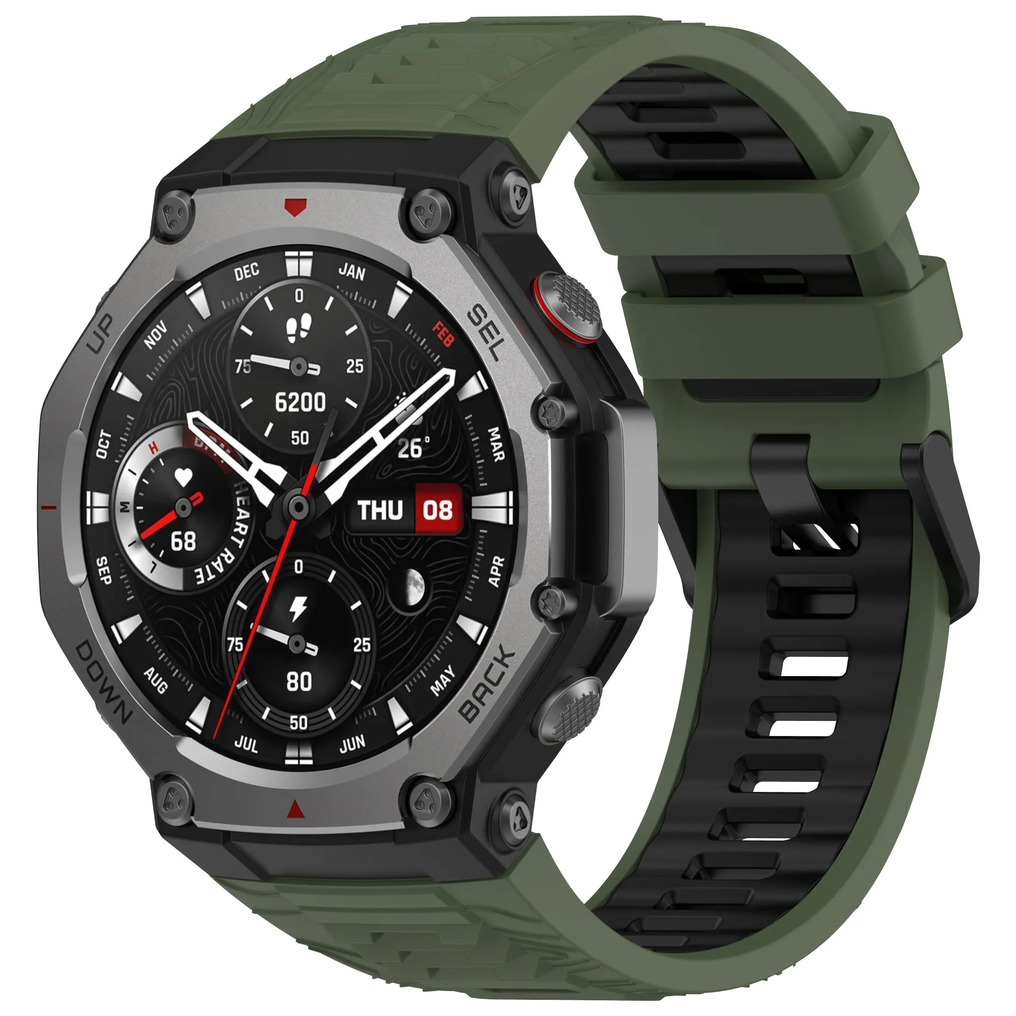 Correa de silicona para reloj Huami Amazfit T-Rex 3 de dos colores - imagen 2