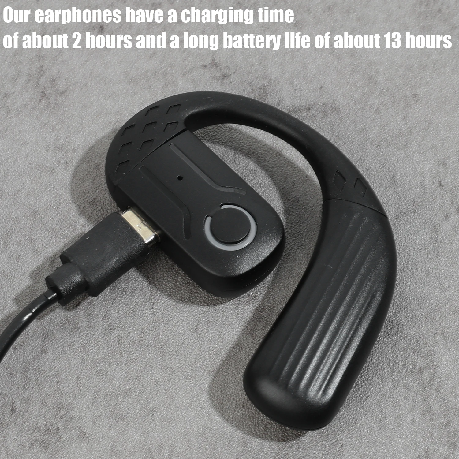 Auriculares inalámbricos giratorios con Bluetooth, cascos deportivos con gancho para la oreja y Control táctil abierto, anticaída, con reducción de ruido - imagen 4