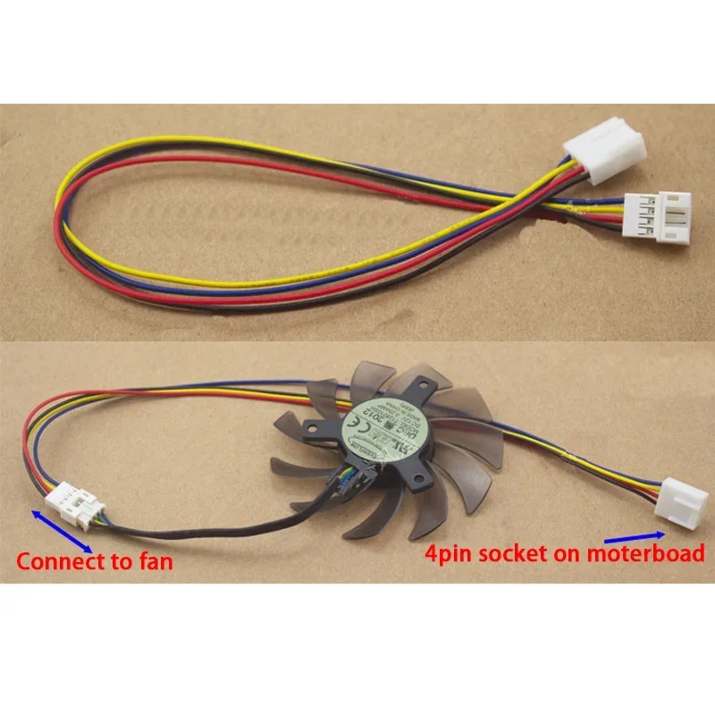 Cable adaptador de ventilador de 4 pines, convertidor de cables de extensión, tarjeta VGA, Micro hembra a Mini conector, longitud de 20cm, compatible con temperatura - imagen 3