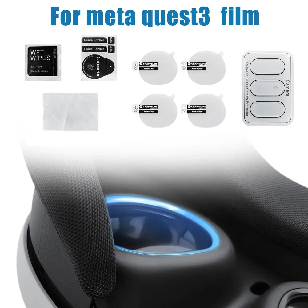 Juego de vidrio templado para Meta Quest 3 VR, Protector de lente HD transparente, película protectora para Meta antiarañazos Quest3, accesorios - imagen 2