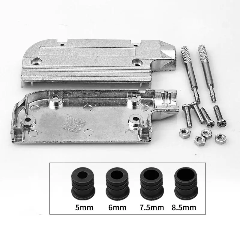 Conector de carcasa de codo DB37 de 90 grados, conector macho hembra DB de Metal de grado Industrial de 37 pines, enchufe de salida chapado en oro de 37 pines - imagen 4