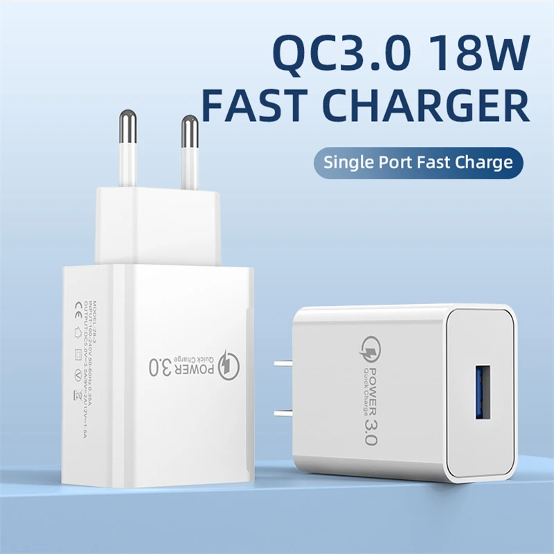 Cargador USB rápido QC3.0 para iPhone 6 7 8 14 Plus X XR XS 11 12 13 Pro Max Samsung Xiaomi Huawei cargador USB de viaje de carga rápida - imagen 2