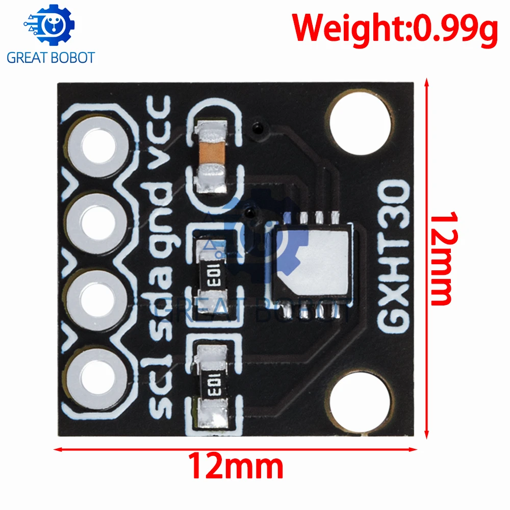 Módulo sensor de temperatura y humedad GXHT30: interfaz IIC(I2C), ruptura de microcontrolador, compatible con SHT31/SHT30 para Arduino - imagen 2