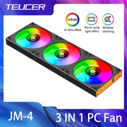 Ventilador PC Teucer JM-4 RGB con Efecto Espejo
