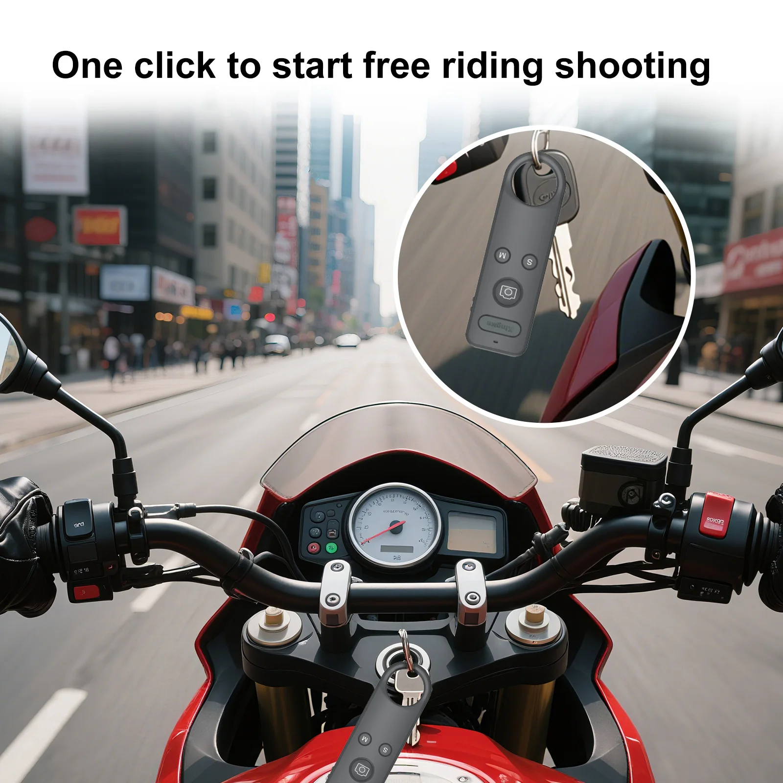 Control remoto inalámbrico Bluetooth para DJI Action5Pro Action4 Osmo 360 función de Zoom accesorios inteligentes de disparo de largo alcance - imagen 5