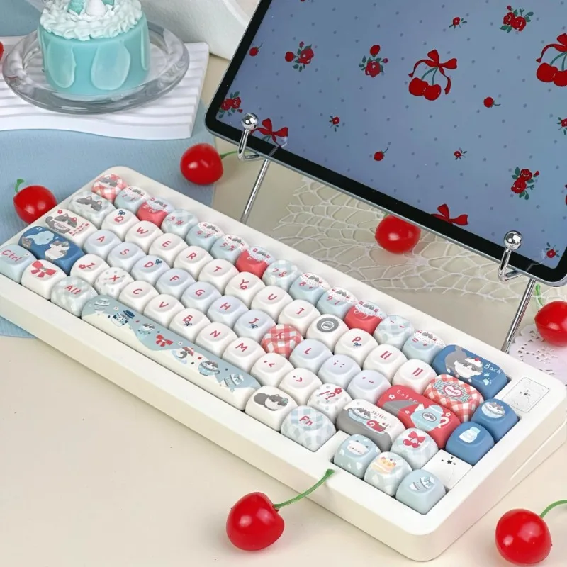 Popular cereza pequeño gato Keycap personalizado PBT cereza perfil Xoa Anime altamente Popular lindo Fruitmechanical Keycap para la oficina