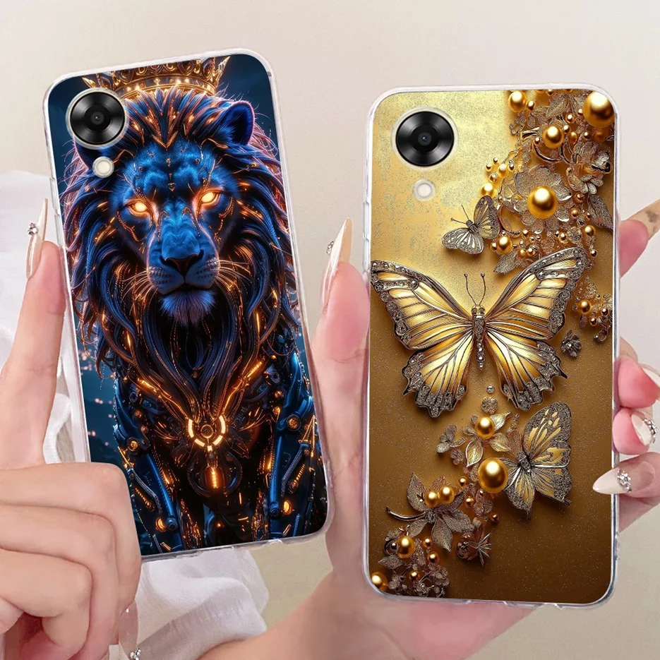 Para Oppo A17k funda CPH2471 elegante mariposa pintado funda de silicona suave fundas de teléfono para Oppo A17 A 17 k OppoA17 OppoA17k parachoques - imagen 3