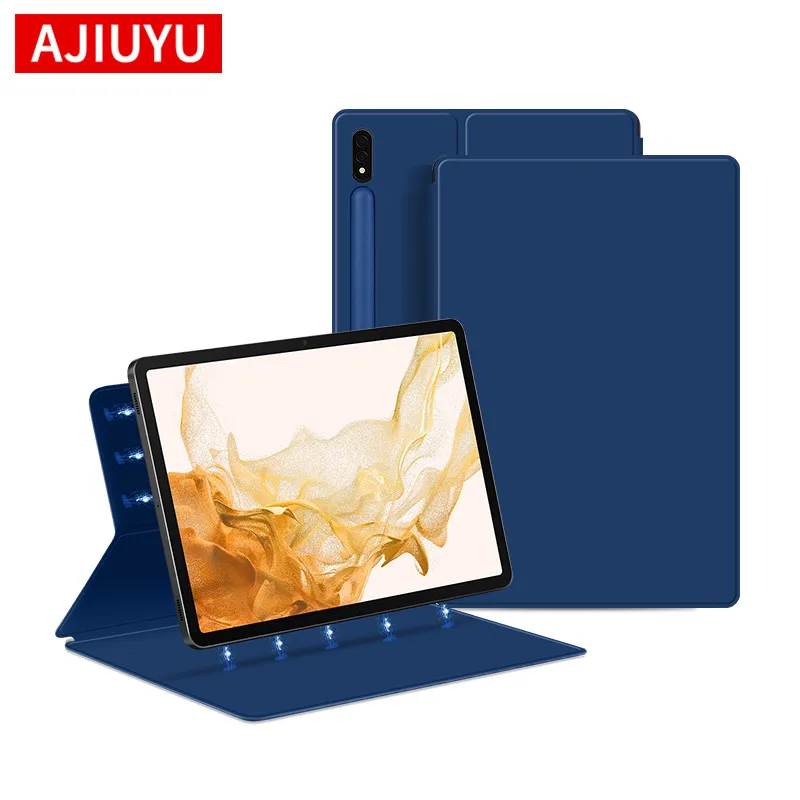 AJIUYU-funda magnética para tableta Samsung Galaxy Tab S8 + S7 FE Plus, cubierta inteligente con ranura para portalápices integrada, 12,4 pulgadas, S8 11