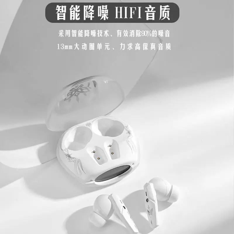 Auriculares con tema de Castor Honkai: Star Rail, bonito regalo de Anime, auriculares HIFI Bluetooth 5,3, auriculares con cancelación activa de ruido para Cosplay - imagen 5