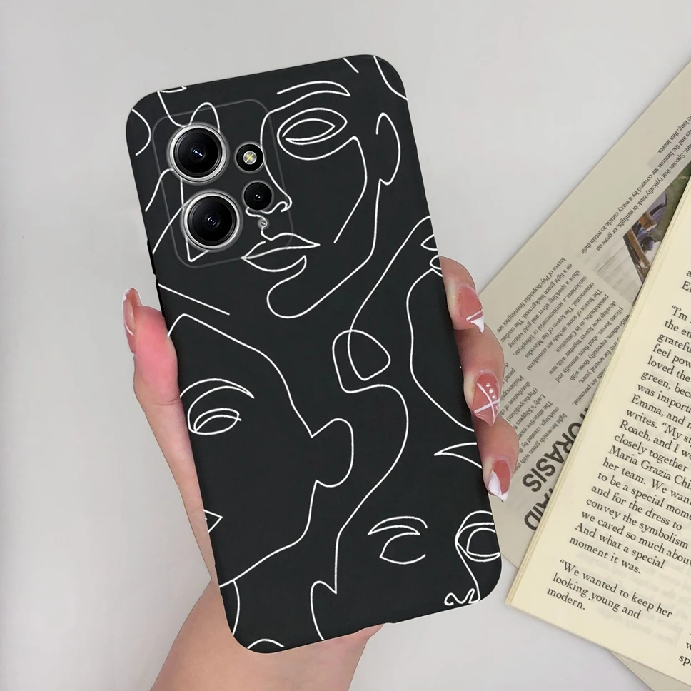 Funda de silicona para Xiaomi Redmi Note 12 Pro Plus, 5G, 4G, tablero de ajedrez, cubierta trasera mate, Fundas - imagen 2