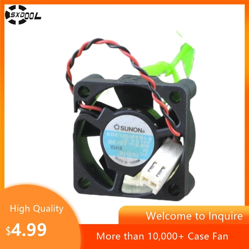 Ventilador de 30mm para SUNON 3010 3cm 12V 0,9 W KDE1203PFB1-8 ventilador de refrigeración de disco duro para una disipación de calor eficiente en dispositivos de almacenamiento - imagen 2