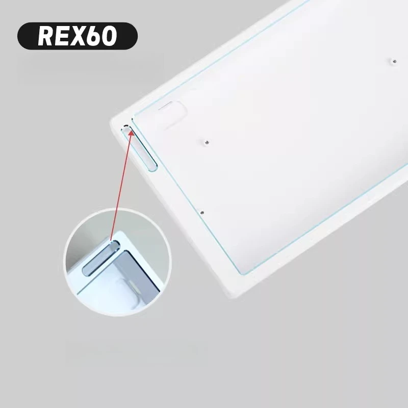 Carcasa de teclado Rex60 personalizada Wooting60he, funda de teclado con interruptor magnético, carcasa de aluminio GH60, accesorios de teclado ergonómico - imagen 3