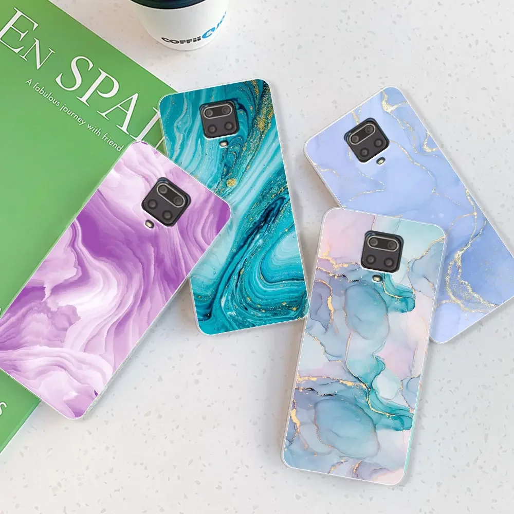 Funda de silicona suave para Xiaomi Redmi Note 9, 9T, 9 Pro, mármol, TPU, fundas de teléfono para Redmi Note 9s, 9 Pro Max, bolsas de parachoques - imagen 2
