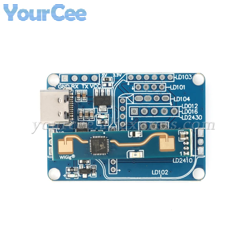 Kit de test de HLK-LD2410B sat 2410 24GHz 5V haute sensibilité présence humaine détection d'état Radar détection battement de coeur capteur Tech bricolage - imagen 4