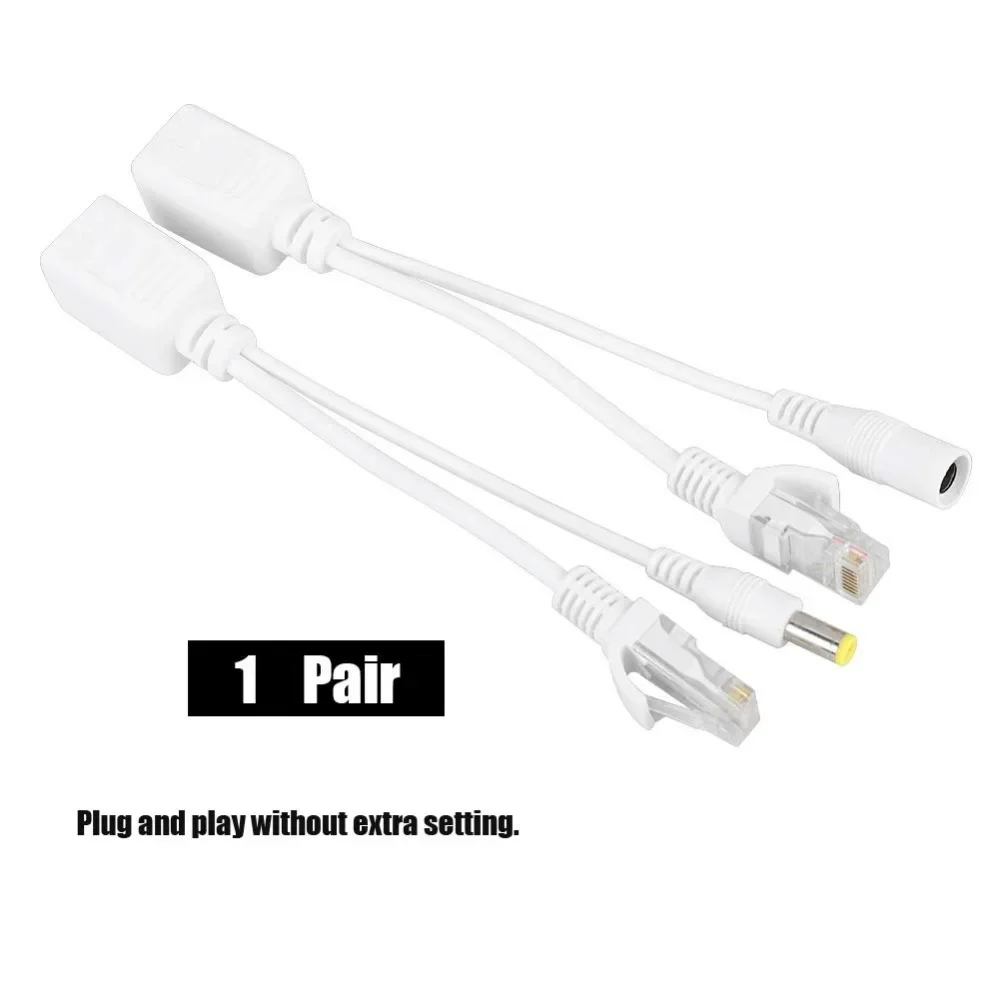 Cable POE, adaptador de alimentación pasiva a través de Ethernet, divisor, módulo de suministro de inyector RJ45, 12-48v para IP Camea