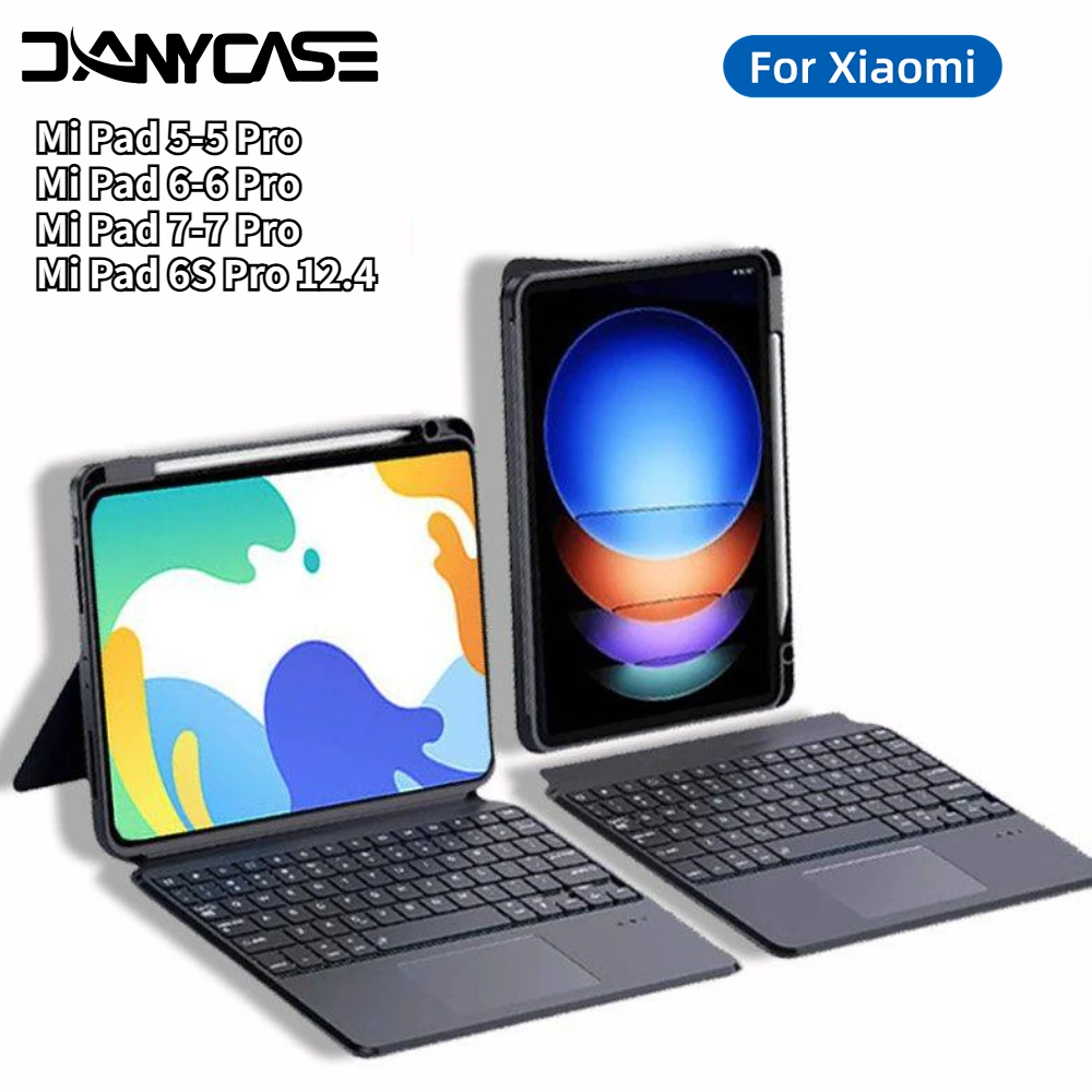 Funda de teclado mágico para Xiaomi Mi Pad 7 7 Pro 11,2 para Mi Pad 6/6 Pro Mi Pad 5/5 Pro 11 pulgadas para 6s pro cubierta de teclado retroiluminado - imagen 2