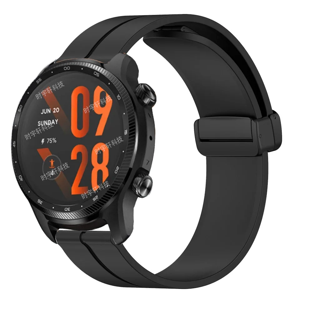 Para TicWatch Pro 3 Ultra GPS Smartwatch Correa de silicona 20mm 22mm banda para Ticwatch Pro 3/Pro X/2020/GTX/E2 S2/GTH E E3 Correas - imagen 3