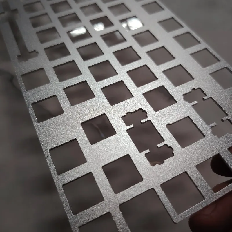 Placa de posicionamiento de teclado PMO WAVE75 PC POM PP FR4 fibra de carbono aleación de aluminio ánodo latón accesorios de teclado mecánico - imagen 4