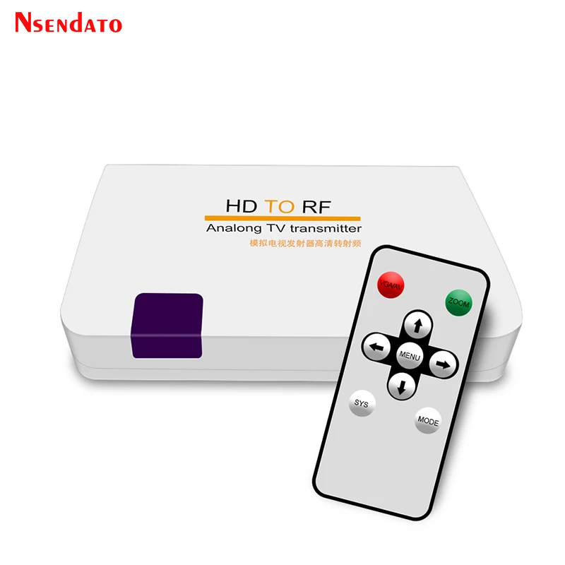 Convertidor modulador Compatible con HDMI a RF, caja transmisora de TV de señal analógica con Control remoto para proyector de Monitor de TV - imagen 2