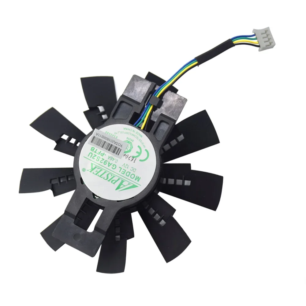 Ventilador de refrigeración GA92S2U DC 12V 0.46A, reemplazo Original para ZOTAC GeForce GTX 1070 1070Ti 1080 AMP, ventiladores de tarjetas gráficas extremas, nuevo, 85MM - imagen 5