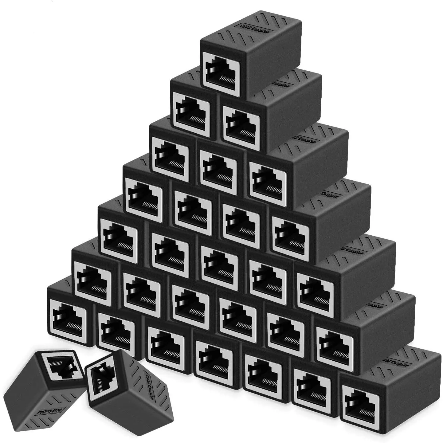 Extensor de cable Ethernet, acoplador RJ45 cat 5 cat 6 cat6a, conector extensor - Acoplador Ethernet hembra a hembra - imagen 4