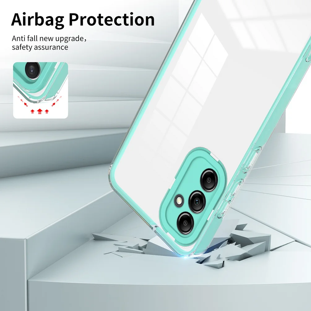 Funda de teléfono transparente 2 en 1 para Samsung S23 FE S23 Ultra Galaxy S23 S22 Plus S22 +, protección de cámara, cubierta trasera transparente brillante - imagen 4